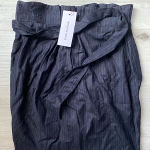 Frank and Oak Pinstripe Paperbag Skirt